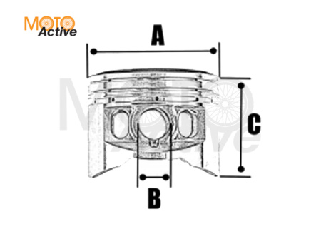 Поршень в сборе ZS174MN-3 (CBS300) (74*16*43)
