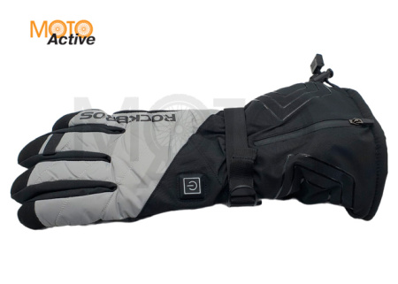 Перчатки зимние (с подогревом) Rockbros S304 Gray/Black