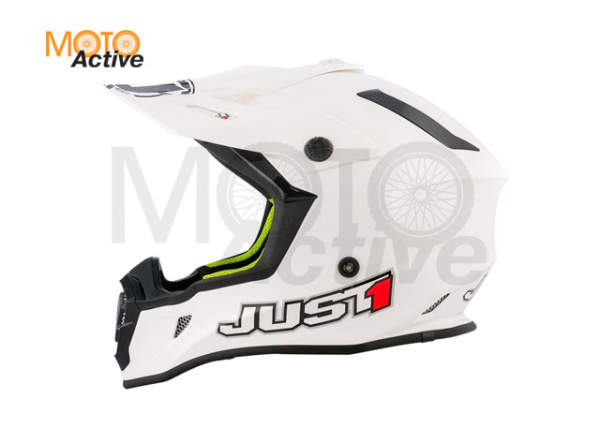 Шлем (кроссовый) JUST1 J38 SOLD, белый глянцевый