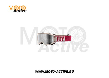 Очки для мотокросса FLY RACING ZONE (2021) серые/бордовые, зеркальные