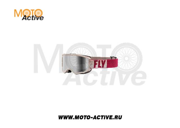 Очки для мотокросса FLY RACING ZONE (2021) серые/бордовые, зеркальные