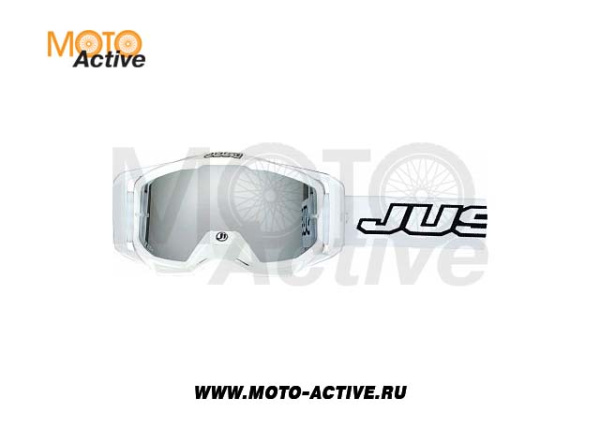 Очки для мотокросса JUST1 VITRO белые, зеркальные