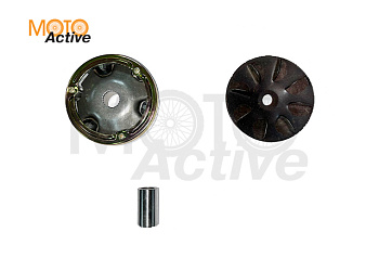 Вариатор Suzuki AD-50 в сборе (ролики, наружный шкив, палец)