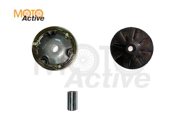 Вариатор Suzuki AD-50 в сборе (ролики, наружный шкив, палец)