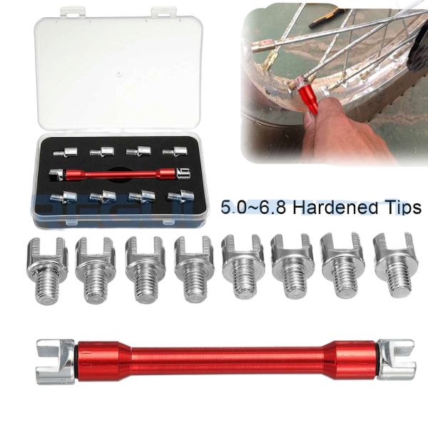 Ключ для регулировки спиц Pro series 10 насадок от 5-6,8 мм