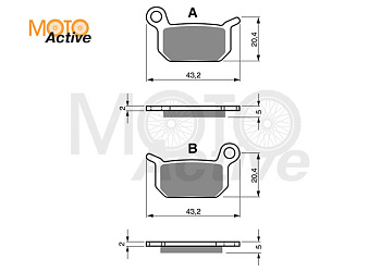 Тормозные колодки GOLD FREN K5 190