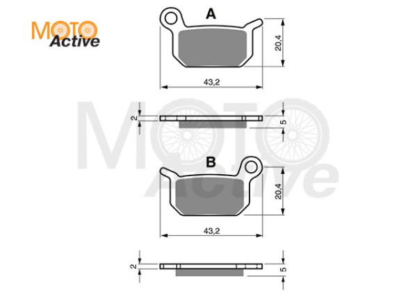 Тормозные колодки GOLD FREN K5 190