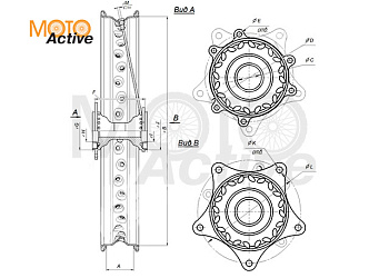 Диск колёсный задний 2.15x18 [450-2] CNC BSE 25мм (c 2020)