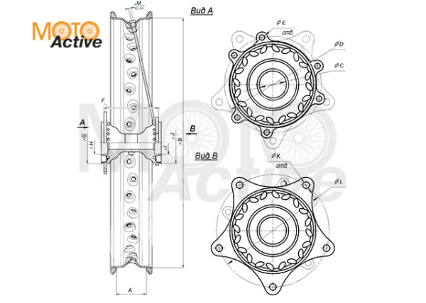 Диск колёсный задний 2.15x18 [450-2] CNC BSE 25мм (c 2020)