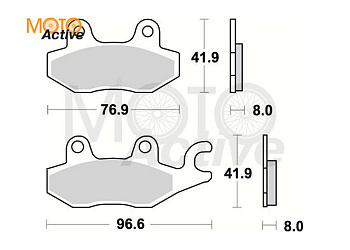 Комплект тормозных колодок Braking под мотоциклы Honda, Kawasaki, Kymco, MZ, Suzuki, SYM, TGB, Voxan
