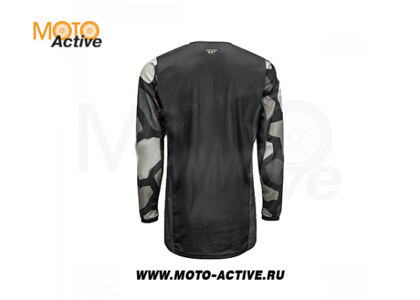 Футболка для мотокросса FLY RACING KINETIC K221 2021 чёрная/серая