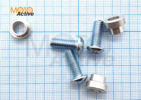 Болты с втулками крепления защиты передних амортизаторов, комплект питбайк, Athlete