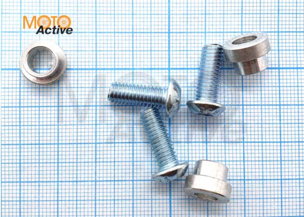 Болты с втулками крепления защиты передних амортизаторов, комплект питбайк, Athlete