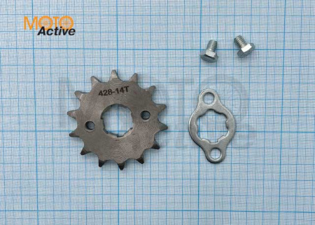 Звезда ведущая 428-14T ATV 110-125 ( стопорная шайба)