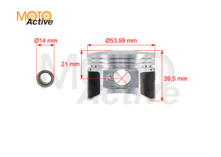 ЦПГ 4T двиг. YX125 см3 153FMI/154FMI d-54 p-14 (чугун. цил.)