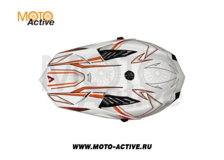 Шлем (кроссовый) ATAKI SC-16 Rift, оранжевый/белый глянцевый