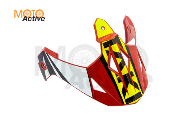 Козырек для шлема ATAKI JK802 Rampage красный/желтый глянцевый