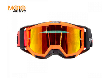 Очки для мотокросса JUST1 IRIS TRACK красный/черный с красной линзой