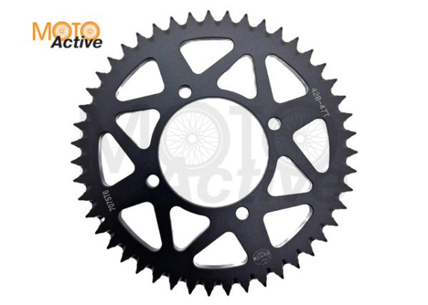 Звезда ведомая алюминиевая питбайк 428-47T черная SM-PARTS