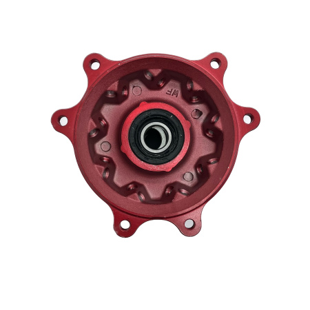 Ступица передняя CNC (R21" d=15mm) красная X-TECH