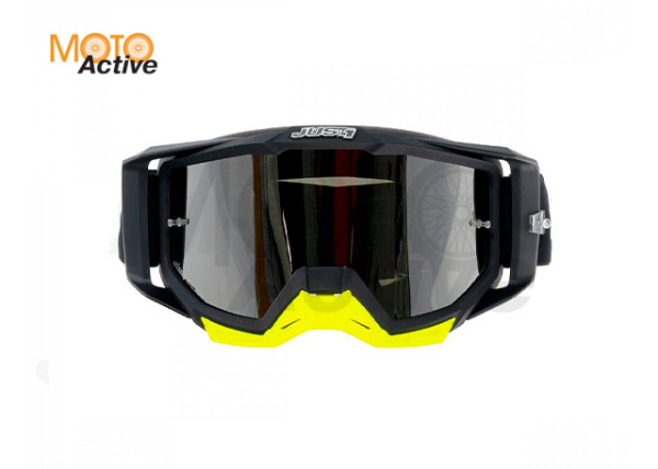 Очки для мотокросса JUST1 IRIS PULSAR черный/желтый тонированные