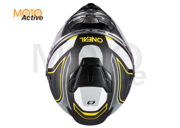 Шлем кроссовый со стеклом O'NEAL D-SRS Solid V24, желтый/черный