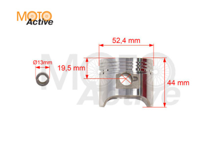 Цилиндро-поршневая группа 4T двиг. 125см3 154FMI d-52.4 Kayo Basic, TTR125