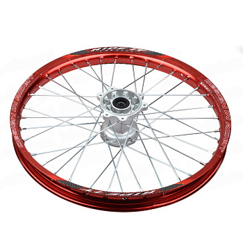 Обод передний 21" (1,60-R21 d=15mm) алюминий/красный XR250