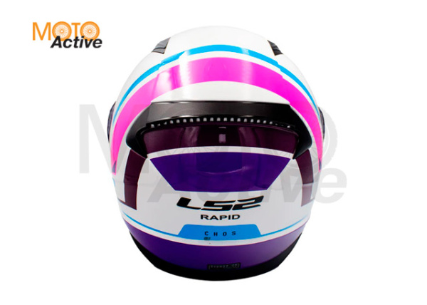 Мотошлем LS2 FF353 Rapid Chos, бело-фиолетовый