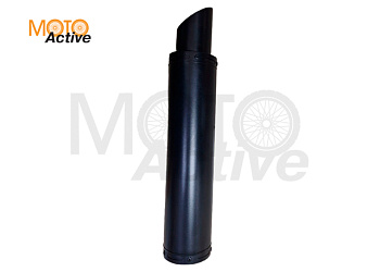 Глушитель (тюнинг) L-522*100mm, креп. Ø78mm ("гравитекс", черный, прямоток, mod:6)