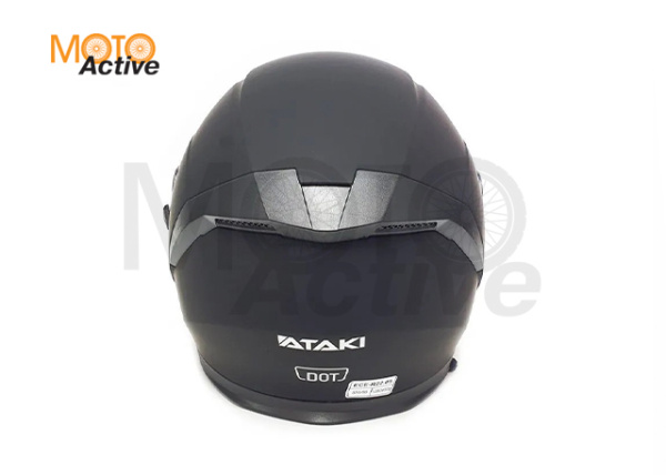 Шлем (открытый со стеклом) Ataki JK526 Stripe, черный/белый матовый