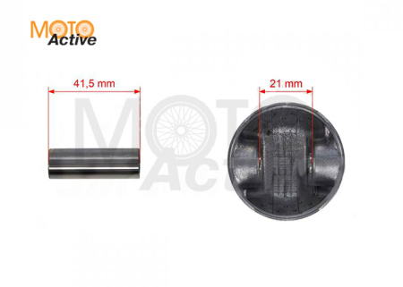 Цилиндро-поршневая группа 4T двиг. YX125 см3 153FMI d-52,4, p-14 (чугун. цил.) SM-PARTS