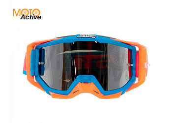 Очки для мотокросса JUST1 IRIS TRACK красный/синий тонированные