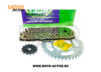 Комплект приводная цепь  звезды 428-120L/428-14/428-41 KMC альфа\дельта