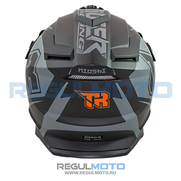 Шлем Kioshi TR кроссовый (H637) (Черный/ серый)