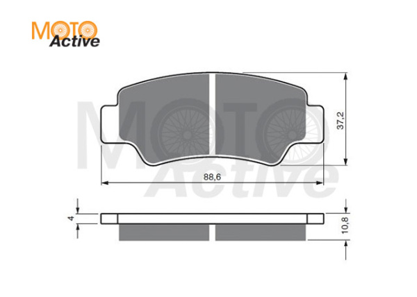 Тормозные колодки GOLD FREN K5 390