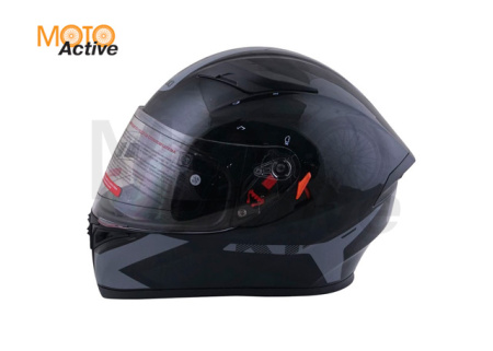 Шлем (интеграл) Ataki JK316 Route, черный/серый глянцевый