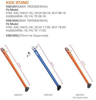 Подножка ACCEL KTM EXC 17-23 Husqvarna TE/FE 17-23 Gas Gas EX 21-23 79003023044 (оранжевая)