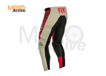 Брюки для мотокросса FLY RACING KINETIC WAVE 2022 серые/красные