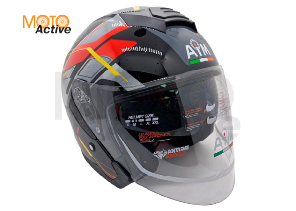 Шлем AiM JK526 Red/Grey/Black