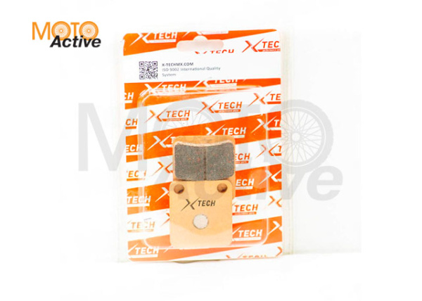 Колодки тормозные дисковые однопоршневой суппорт X-TECH (less-metallic) медь