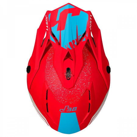 Шлем кроссовый JUST1 J38 Korner, синий/красный матовый
