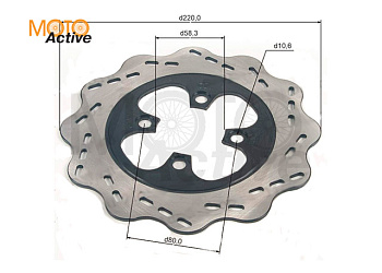 Диск тормозной задний CRF 250/KAYO K1/BSE J1/J2 220мм