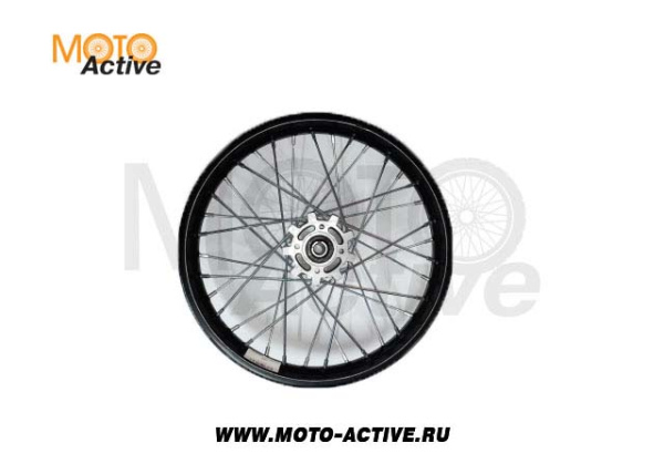 Диск 16"x1.85 (d=17mm) задний сталь черный