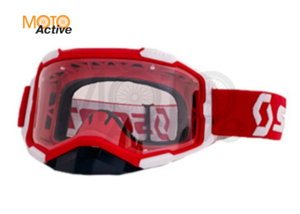 Очки Scott (красные с прозрачной линзой)