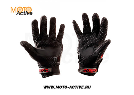 Перчатки текстильные ATAKI SC-117 черные/красные