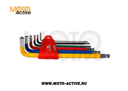 Шестигранники Gros YC-613-6C, с шаровыми головками, цветные, комплект