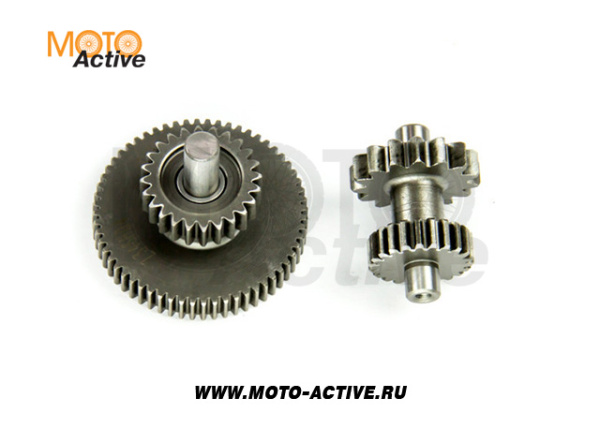 Шестерни электростартера двигателя 166FMM (2 штуки в комплекте)