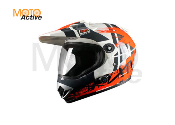 Шлем (мотард) Origine Gladiatore (BT) Dakar оранжевый глянцевый