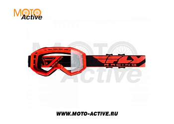 Очки для мотокросса FLY RACING FOCUS (2019) YOUTH (детские) оранжевые, прозрачные